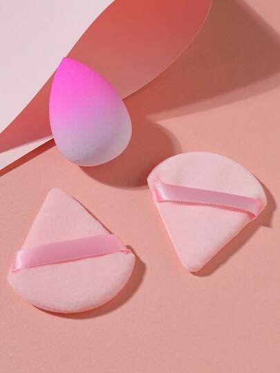 1pc Makeup Sponges+2PCS Triangle Powder Puffs