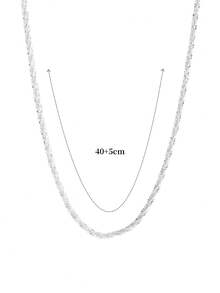 1件S925纯银简约个性百搭项链，优雅日常佩戴锁骨链，精致节日礼物，女士之选 - 鏈條 - 查看 10