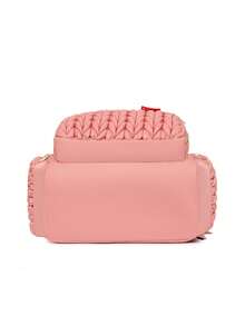 1pc Fashion Mommy Backpack, Large Capacity Diaper Bag, Portable Maternity Bag, Multi-Function Changing Station, Mommy & Baby Travel Essentials - Pink - View 6