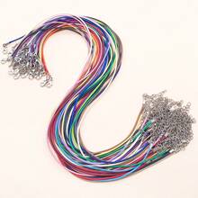 10pcs 45+5cm DIY Necklace Wax Thread Jewelry Accessories Necklace Rope Leather Rope Jewelry Making Parts Craft Supplies (20 Colours) - Multicolor - View 4