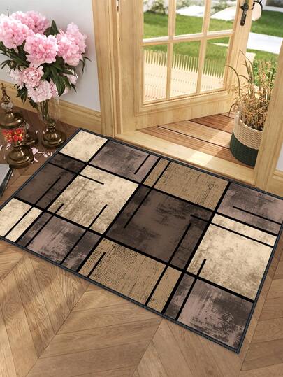 1 pezzo Tappetino antiscivolo da esterno, tappeto da interno con stampa geometrica, tappetino da bagno, tappetino da cucina, tappeto decorativo, tappetino da pavimento morbido e confortevole, tappetino antiscivolo per cucina, interno, esterno, ingresso, camera da letto, lavabile in lavatrice, decorazione per la casa