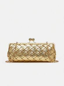 女士手工编织草编沙滩包，波西米亚风时尚手提包，拉菲草编织信封包，女士单肩包 - 彩色 - 查看 14