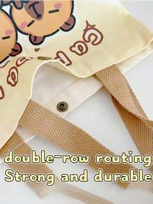 Cute Capybara Canvas Tote Bag, Birthday Party Gift Bag, Lucky Gift Bag - Multicolor - View 3