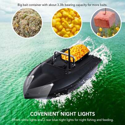 Wireless Remote Control Fishing Bait Boat Fishing Feeder Fish Finder Device 984ft Remote Range