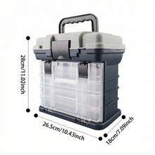 多功能路亚钓具盒，大容量防水隔层，适用于钓鱼装备 - 彩色 - 查看 10