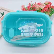 Sanrio 1pc Hello Kitty & Kuromi Bento Lunch Box, Stainless Steel Thermal Insulated Lunch Container With 3 Or 2 Compartments, Microwave , Suitable For Salad, Fruit - Large Capacity, Leak-Proof, Durable Adult Lunch Box - Multicolor - View 21