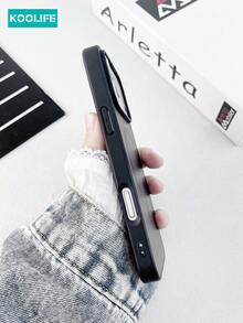 Koolife 1pc Magnetic Phone Case, PC+TPU,2.0mm, Matte Surface, Skin-Friendly Design, Raised Lens Protection, Anti-Slip, Shockproof, Compatible With IPhone 17/17 Pro/17 Pro Max - Black - View 7