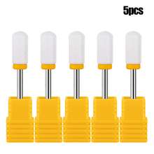 1/5/10 Pcs Safety Ceramic Nail Drill Bits, Suitable For Fast Nail Grinding, Gel Polish Removal, Manicure And Pedicure Tools, Electric Nail Drill File - Yellow - View 10