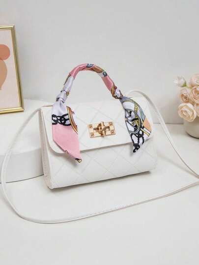 1 pieza Bolso bandolera elegante con herrajes en tono dorado y correa ajustable, estructura de bolso cuadrado adecuado para uso diario, de oficina y de fiesta, fácil de limpiar, regalo ideal de vacaciones para adolescentes