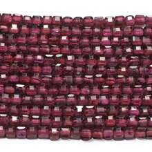 Đá Garnet tự nhiên AAA màu đỏ đậm, chất lượng cao, dạng khối lập phương, dùng làm hạt trang sức DIY, vòng tay, dây chuyền, bông tai tuyệt đẹp, quà tặng cho nam nữ. - Hạt - Xem 8