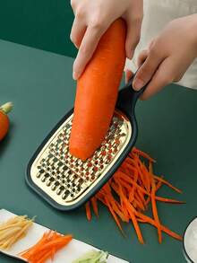 Double-Sided Coarse & Fine Julienne Slicer With Non-Slip Handle, Suitable For Cabbage, Potato, Cucumber, Carrot, Salad Preparation, Multi-Functional Shredder Tool, Cheese Grater, Metal Baking Utensil, Essential Kitchen Accessory For Cooking Enthusiasts - Multicolor - View 2