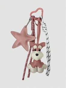 Dedoo INS Trending Dachshund Chocolate Personalized Baseball Keychain Pendant Woven Lanyard Accessory "I Love My Boyfriend" Kawaii Beach Essentials - Pink - View 4