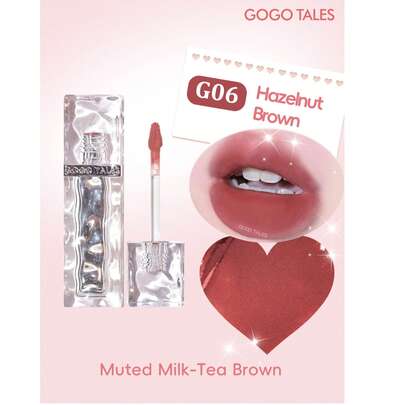 GOGO TALES 冰爽唇泥，哑光唇釉，柔滑水润，持久显色，不沾杯不晕染，柔雾腮红唇釉，适合所有肤色，学生适用，GOGOTALES
