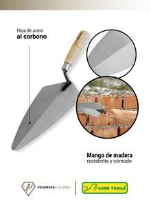 Kit Para Albañil Cuchara 9 Pulgadas Charola Mezcladora Grande 44 cm Llana Canto Liso 11 Pulgadas Flota Hule Herramientas De Construccion - A - Ver 4