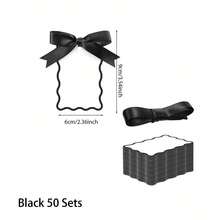 25/50 Sets Scallop Name Place Cards For Table Setting DIY Wedding Placecards With Ribbon Include 10/30/50 Name Table Cards And 10/30/50 Ribbon For Weddings Party Celebrations Supplies(Pink/Green/Black Available) - Multicolor - View 12
