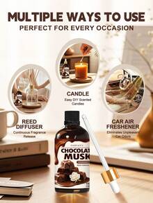 EMBRACEX. Tinh dầu xạ hương sô cô la 100ml, kèm ống nhỏ giọt, thích hợp để làm nến, khuếch tán tinh dầu, sử dụng hàng ngày. - Xạ hương sô cô la - Xem 4