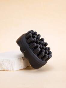 硅胶非洲发型梳，二合一头皮按摩器和卷发定型工具，适用于3A-4C卷发、螺旋卷发、脏辫，男士理容工具 - 彩色 - 查看 4