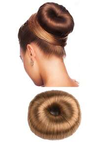 4pcs Solid Color Synthetic Fiber Quick Curling Rollers, Donut Bun Maker, Slouchy Hair Styling Tools, Hair Accessories, Suitable For Daily Wear, All Seasons - Multicolor - View 2