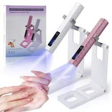 3-In-1 Portable Handheld UV/LED Nail Lamp, Cures All Gel Nail Polish, Includes Stand, Nail Lamp And Charging Cable, Rechargeable Quick-Drying Nail Lamp, Practical And Affordable Small Gift - Multicolor - View 2