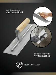 Kit Para Albañil Cuchara 9 Pulgadas Charola Mezcladora Grande 44 cm Llana Canto Liso 11 Pulgadas Flota Hule Herramientas De Construccion - A - Ver 7