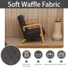 SONNACH - Fundas elásticas para sillas de brazo modernas fundas para sillas de lectura de mediados de sio fundas tapizadas para sillas de sala de estar tela gofre para recámara balcón - Gris Oscuro - Ver 5