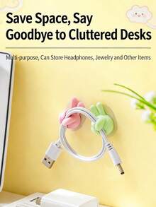 卡通桌面线缆整理器，数据线收纳架 - 動物 - 查看 8