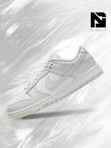 Nike Dunk Low Photon Dust (Women's) – Women's Lifestyle Sneakers – Shose For Woman-Vintage-Autumn & Winter-Inspired Running Shoes, Shock-Absorbing Comfort, Gym To Streetwear Casual Wear - Prefect Thanks Giving Day & Chrismas Gift- DD1503 103 - White/Photon Dust-White - View 1