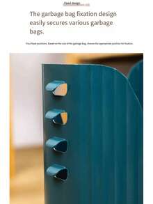 1pc Modern Expandable Trash Can, Adjustable Slim Garbage Bag Holder, Space-Saving Waste Bin For Kitchen, Bathroom & Office - Multicolor - View 6