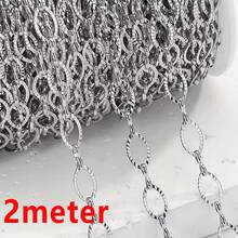1m/2m Stainless Steel Gold Oval Embossed Chain With Lobster Clasp, Suitable For DIY Jewelry Making, Necklace And Bracelet - Chain - View 13
