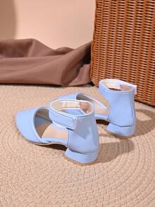 2026 New Headband Sandals, Children High Heel Sandals, Beach Sandals, Fashionable Beige Sandals, Silver/Gold Low Heel Sandals, Bohemian Style Sandals, Comfortable - Blue - View 5