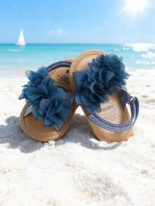 Infant/Toddler Girls' Summer Sandals, Newborn/Infant First Walker Shoes - Royal Blue - View 4