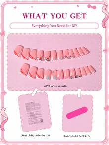 SANRIO Bộ 24 móng giả kiểu Pháp màu trắng và họa tiết da báo, dáng vịt Y2K, với các chi tiết 3D dễ thương, ngọc trai, trái tim, nơ, sao và chấm bi, phong cách ngày Valentine, vừa vặn hoàn hảo, bao gồm 1 lọ keo dán và 1 dũa móng, thích hợp cho phụ nữ và bé gái sử dụng hàng ngày và dự tiệc. - Xem 5