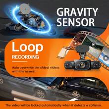 3 Channel 360°Dash Cam Front And Inside Left Right, Dash Camera For Cars, Built-In Night Vision, Sensitive Motion Detection Recording, 150mAh Battery - 3 Camera - View 6