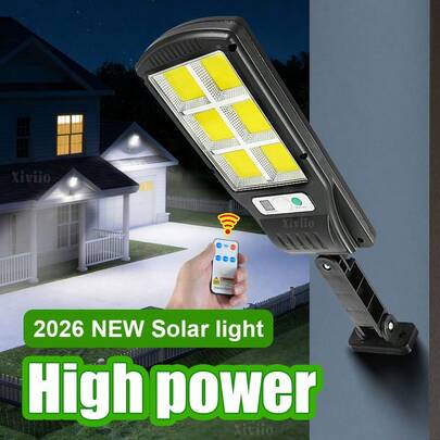 2026 Super Bright Solar Street Light LED Outdoor Sensor Garden Light Waterproof Garden Wall Light With Motion Sensor And Remote Control Security Wall Lighting Suitable For Roads, Garages, Houses,