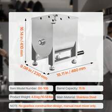 Tritacarne da cucina - 15 L (con coperchio e maniglia) - Visualizzare 7