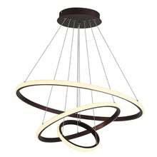 3-Ring LED Ceiling Light Pendant Light, Adjustable Three-Color Dimming Decorative Light For Living Room, Bedroom, Home - Black - View 2