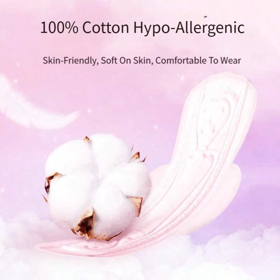 dolemi 248mm Ultra Thin Sanitary Napkins, 14pcs/Pack, Natural Cotton Surface, Non-Irritating, Quick Absorption, Skin-Friendly, Leak-Proof, Breathable & Dry - 248mm - View 1