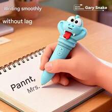 1pc Gray Snake Antidote Shaped Ballpoint Pen With Voice Recorder, Writing & Recording Pen With Clip, Medium Tip, Plastic Material, Easter Gift - Multicolor - View 9