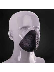 قناع سيليكون نصف وجه ثلاثي الأبعاد بتصميم العنكبوت للهالوين والكوسبلاي، قناع بالاكلافا واقي للوجه للصيد والكرة الطلاء - الأسود - مشاهدة 4