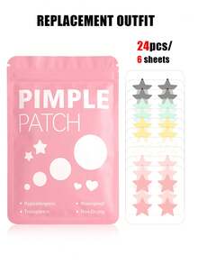 60片/盒 可爱星星贴纸 - 面部贴纸，不含酒精，无香料，温和亲肤，易于粘贴，防水，是派对装饰、面部贴纸、化妆镜、化妆、房间装饰、梳妆台、旅行、卧室、化妆配件的理想之选。颜色：粉色、黑色、黄色、白色、绿色、多色、肤色。包含1包，每包40片。 - 黃色 - 查看 16