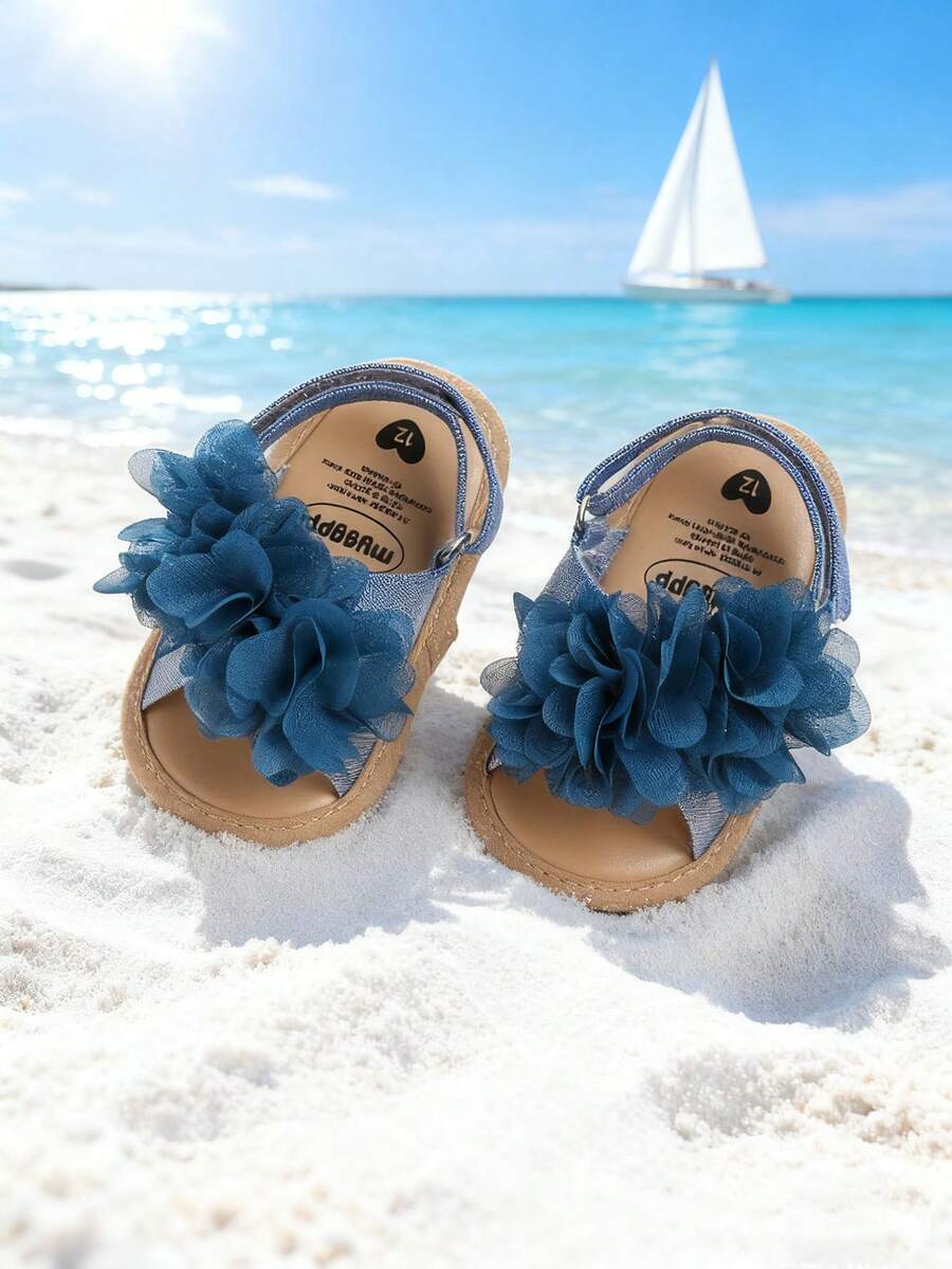 Infant/Toddler Girls' Summer Sandals, Newborn/Infant First Walker Shoes - Royal Blue - View 1