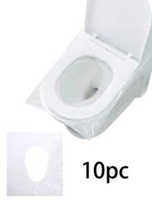 [10/20/30/40/50/60/80/100] Pcs Portable Disposable Transparent Toilet Seat Covers, Travel Toilet Seat Covers, Waterproof Toilet Mats, Portable Toilet Seat Covers, Essential Home Supplies, Ideal For Traveling, Camping, Hospitals, Stations, Hotels And Using Public Restrooms - Translucent - View 16