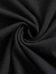 Y2K-Style Women's Cropped T-Shirt Top. Jamaica Flag Elements Black Crop Short Sleeve T-Shirt - Black - View 3