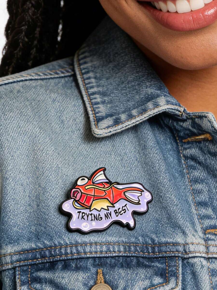 1 chiếc ghim cài áo hình cá dễ thương, dùng để cài lên ba lô, phụ kiện trang sức thời trang cho nữ, quà tặng bạn bè.