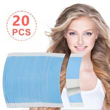 100pcs Double-Sided Super Sticky C-Shape Lace Front Wig Tape, Suitable For Hair Extensions And Wigs - Blue - View 16