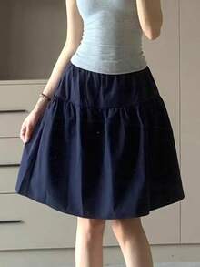 Women Skirts - Navy Blue - View 3