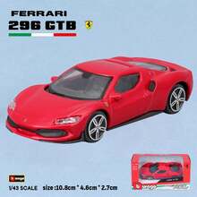 Burago 1:43比例 296 GTB R&P 压铸汽车模型，官方授权，精细复制品，收藏套装，适合作为青少年和成人的礼物 - 1:43 296 GTB - 查看 2