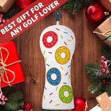 Fundas de palos de golf con diseño de rosquilla para driver, maderas y hierros híbridos - Fundas protectoras para palos de golf, funda de driver divertida - Adecuado para entusiastas del golf masculinos y femeninos, es una funda protectora de palos de golf que vale la pena tener. - Multicolor - Ver 7