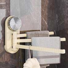 1pc No Drill Kitchen Sponge Holder, Multi-Layer Rotating Towel Rack, Suitable For Bathroom Towels - Multicolor - View 2