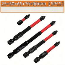 5pcs Magnetic Screwdriver Set, S2 Steel Drill Bits With Non-Slip Handle And Magnetic Holder, Suitable For Electric/Manual Impact Drill - Multicolor - View 10